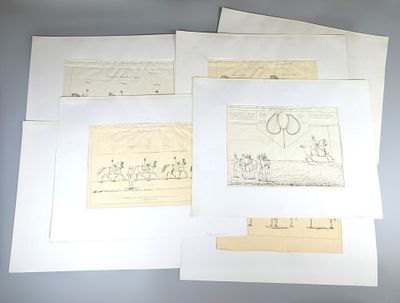 [JOHANNOT (Alfred)] Suite de 7 planches lithographiées extra…