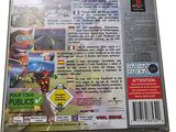 a back cover of a video game with a picture of a car
