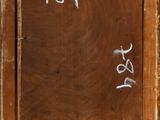 an image of a picture of a wooden frame with writing on it