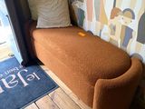 a couch that is sitting in the corner of a room