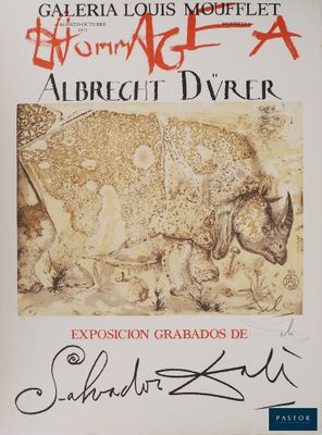 un livre dont la couverture représente un rhinocéros