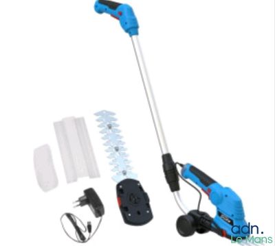 a close up of a corded string trimmer with a cord