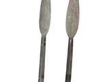 pair of vintage art deco shavings in the shape of spears