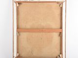 a painting of a wooden frame with a brown strip on the bottom