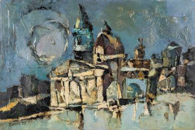 Raymond Elseviers (1914-1999) "San Giorgio, Venise", huile s…