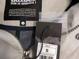 a close up of a jacket with a label on it