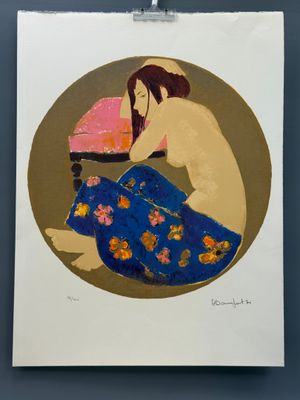 une image d'un tableau représentant une femme assise sur une chaise
