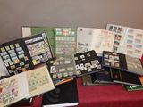 many different types of stamps on a table