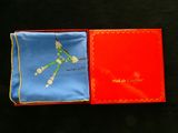an image of a red box with a blue and red handkerchief