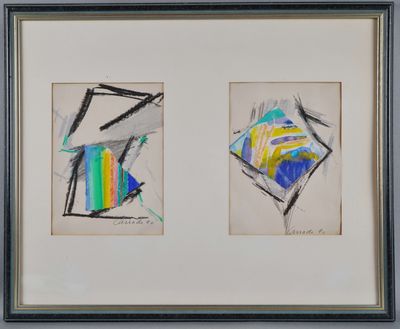 CARRADE Michel (1923-2021). Technique mixte (collage, aquare…