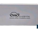 a white box with a black logo on the front of it