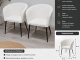 Lot de 2 fauteuils de salon alliant confort et élégance
