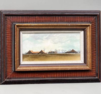 Michael John HUNT (1941) Paysage avec ferme