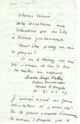 ANOUILH, Jean (1910-1987), dramaturge français. Lettre autog…