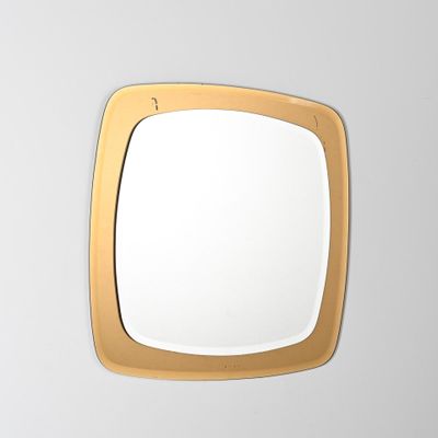 VEART Miroir de forme carrée à angles arrondis, la glace cen…