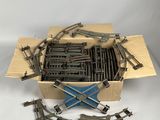 a box with a bunch of train tracks in it