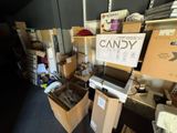 many boxes that are sitting on the floor in the room