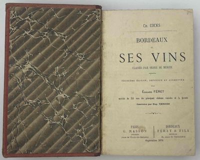 Charles Cocks (1812-1854) Bordeaux ET Ses Vins