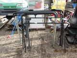a bike that is attached to a rack in a garage