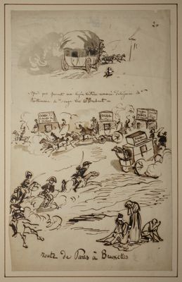 CHAM, attribué à, Route de Paris à Bruxelles, les aventures … - Photo 1