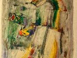 an image of a painting of a woman in a yellow dress