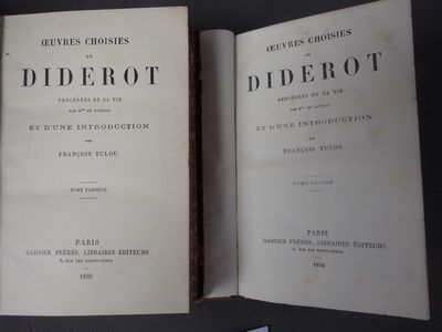 OEUVRES CHOISIES DE DIDEROT précédées de sa vie, par Mme De …