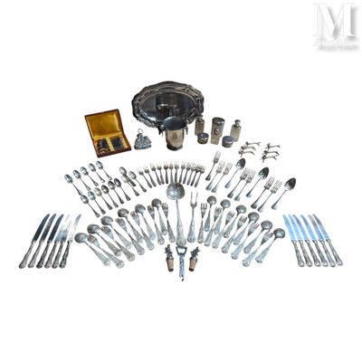 an image of a bunch of silverware and silverware on a white background