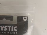 a plastic bag with a black and white picture on it