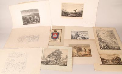 a lot of old books with pictures on them on a table