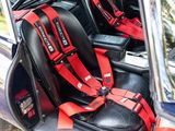 a close up of a car seat with a harness on it