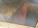 une photo d'un tableau représentant une femme en robe rouge