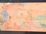 une image représentant un tableau où l'on voit un groupe de personnes assises sur une plage