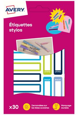 AVERY - Étiquettes stylos - 50x10mm - Marquage durable - Voi…