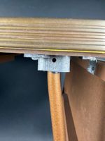 Table de pique-nique pliante en métal et formica jaune, étiq… (photo 6)