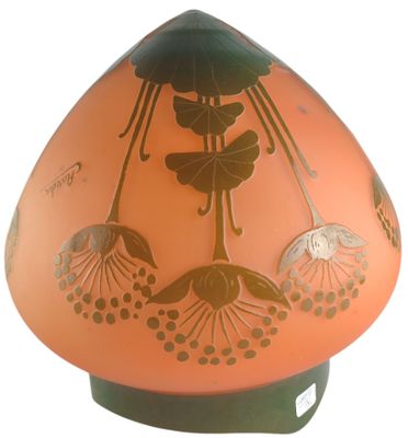 a vase with a design on it on a white background