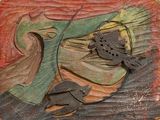 un oiseau perché sur un morceau de bois