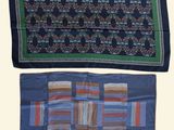 two pieces of cloth with different patterns on them