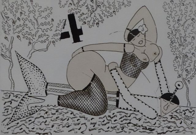 Bernard LACHANIETTE (né en 1949) « Sous les Chênes ». Estampe. Da...