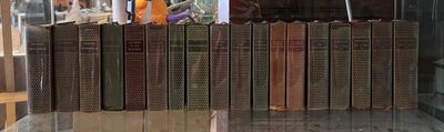 beaucoup de livres sur une étagère dans une vitrine