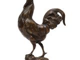 an image of a statue of a rooster on a white background