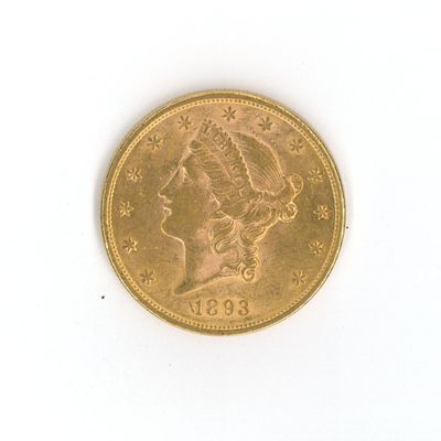 an image of a gold coin on a white surface