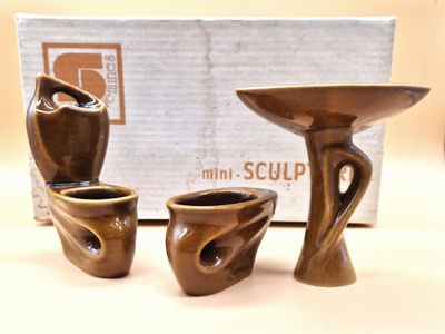 Céramique SARREGUEMINES / Une curiosité ! Coffret d’origine …