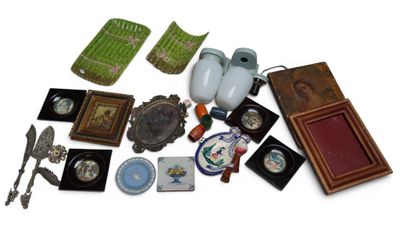 a lot of items that are sitting on a white surface