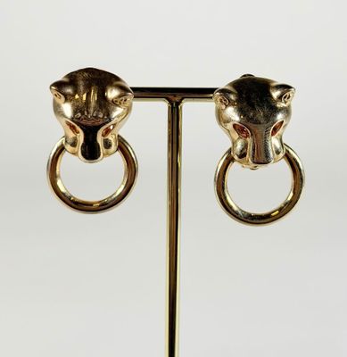 BULGARI, dans le goût de Paire de boucles d'oreille à tête d…