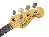 the neck of a bass guitar with the frets on it ' s neck