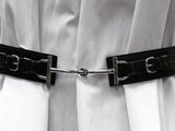 black leather belt with metal buckles on a mannequin mannequin mannequin mannequin mannequin mannequin mannequin manne