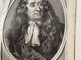 an old book with a picture of a man with long hair