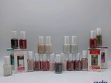 many bottles of nail polish on the table