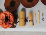 a table that has a bunch of items on it