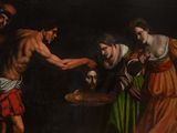 an image of a painting of a man holding a plate of food